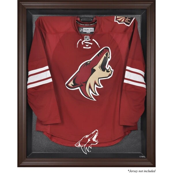 Arizona Coyotes Brown Framed Logo Jersey Display Case