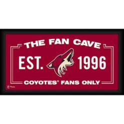 Arizona Coyotes Framed 10" X 20" Fan Cave Collage