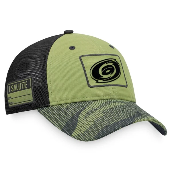 Men's Fanatics Branded Camo/Black Carolina Hurricanes Military Appreciation Snapback Hat