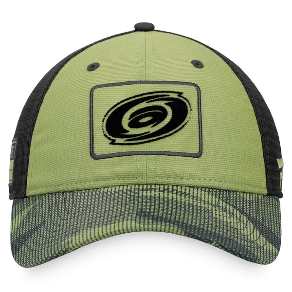 Men's Fanatics Branded Camo/Black Carolina Hurricanes Military Appreciation Snapback Hat - Image 2