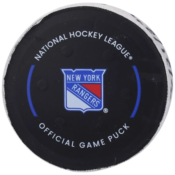 Blake Coleman Calgary Flames Game-Used Goal Puck From February 6, 2023 Vs. New York Rangers - Image 2