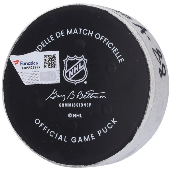 Blake Coleman Calgary Flames Game-Used Goal Puck From February 6, 2023 Vs. New York Rangers - Image 3