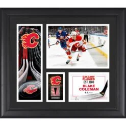 Blake Coleman Calgary Flames Unsigned Framed 15" X 17" Player Collage With A Piece Of Game-Used Puck