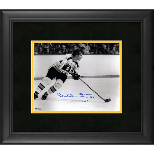 Bobby Orr Boston Bruins Framed Autographed 8" X 10" Horizontal Skating Photograph