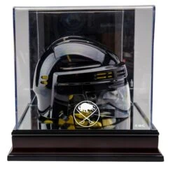 Buffalo Sabres Mahogany Team Mini Helmet Display Case
