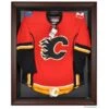 Calgary Flames Brown Framed Logo Jersey Display Case