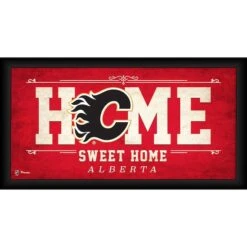 Calgary Flames Framed 10" X 20" Home Sweet Home Collage