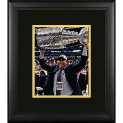 Cam Neely Boston Bruins Framed Autographed 8" X 10" Raising Cup Photograph