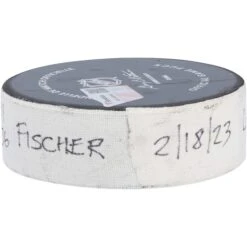 Christian Fischer Arizona Coyotes Game-Used Goal Puck From February 18, 2023 Vs. Los Angeles Kings