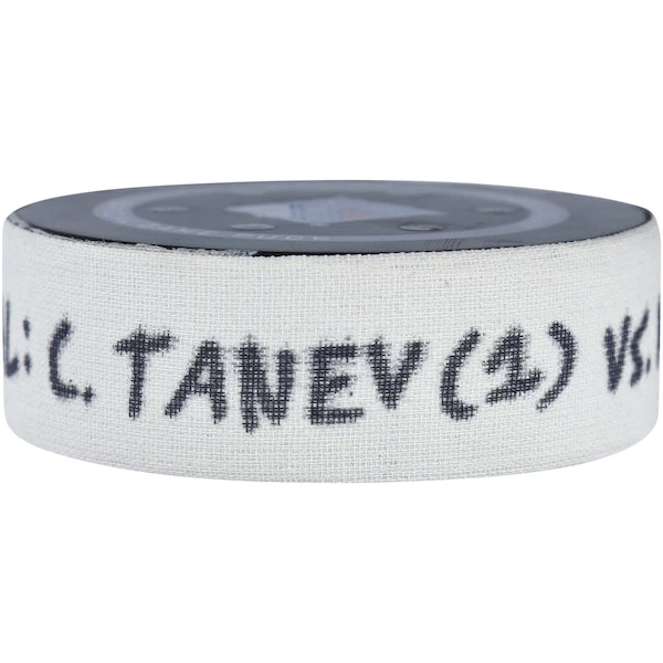 Christopher Tanev Calgary Flames Game-Used Goal Puck From October 25 2021 Vs. New York Rangers