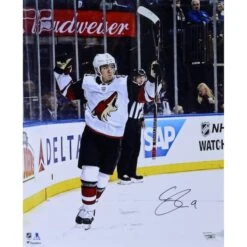 Clayton Keller Arizona Coyotes Autographed 16" X 20" Goal Celebration Photograph