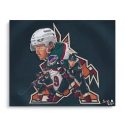 Clayton Keller Arizona Coyotes Unsigned 16" X 20" Photo Print - Art By Brian Konnick