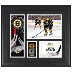 David Krejci Boston Bruins Framed 15" X 17" Player Collage With A Piece Of Game-Used Puck