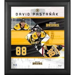 David Pastrnak Boston Bruins Framed 15" X 17" Stitched Stars Collage