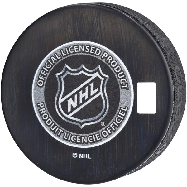 Dylan Cozens Buffalo Sabres Autographed 2019 Draft Logo Hockey Puck - Image 2