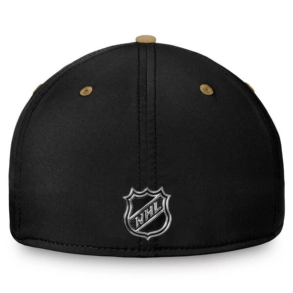 Men's Fanatics Branded Black/Gold Boston Bruins Authentic Pro Rink Two-Tone Flex Hat - Image 4