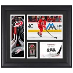 Jaccob Slavin Carolina Hurricanes Framed 15" X 17" Player Collage With A Piece Of Game-Used Puck