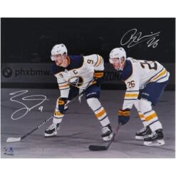 Jack Eichel And Rasmus Dahlin Buffalo Sabres Autographed 16" X 20" Dual Photograph