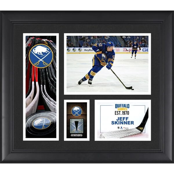 Jeff Skinner Buffalo Sabres Unsigned Framed 15" X 17" Player Collage With A Piece Of Game-Used Puck