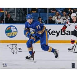JJ Peterka Buffalo Sabres Autographed 16" X 20" NHL Debut Skating Photograph