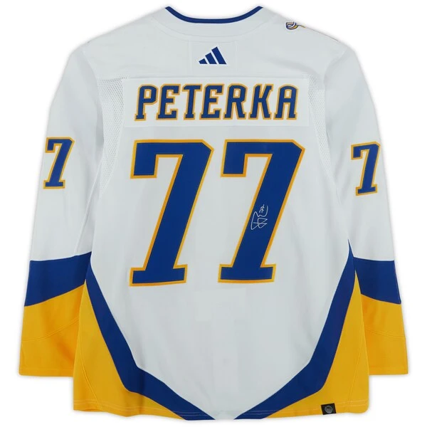 JJ Peterka Buffalo Sabres Autographed 2022-23 Reverse Retro Adidas Authentic Jersey - Image 2