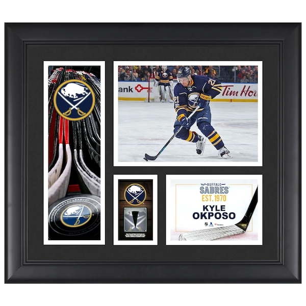 Kyle Okposo Buffalo Sabres Framed 15" X 17" Player Collage With A Piece Of Game-Used Puck