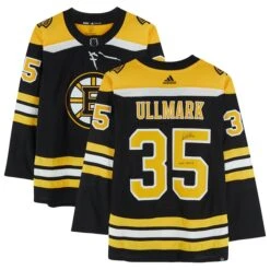 Linus Ullmark Black Boston Bruins Autographed 2023 Vezina Trophy Winner Adidas Authentic Jersey With "2023 Vezina" Inscription