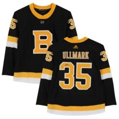 Linus Ullmark Boston Bruins Autographed Black Alternate Adidas Authentic Jersey