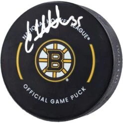 Linus Ullmark Boston Bruins Autographed Official Game Puck