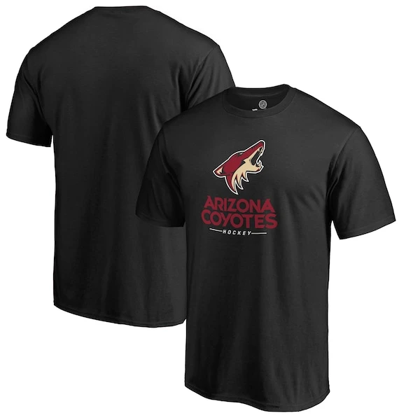 Men's Black Arizona Coyotes Team Lockup T-Shirt