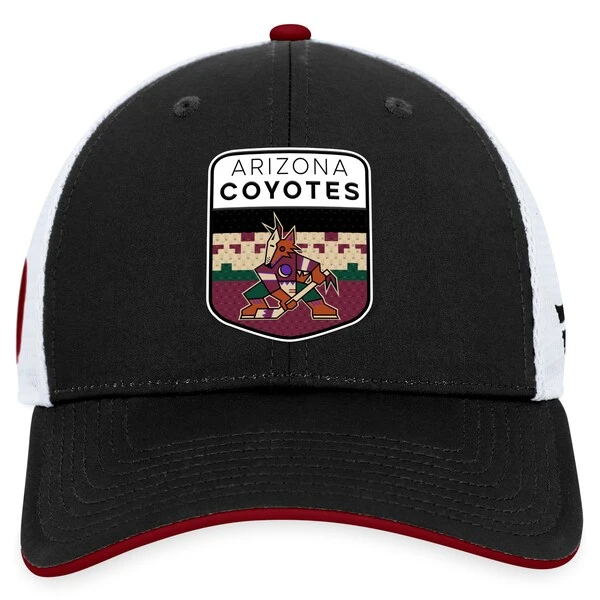 Men's Fanatics Branded Black Arizona Coyotes 2023 NHL Draft On Stage Trucker Adjustable Hat - Image 2