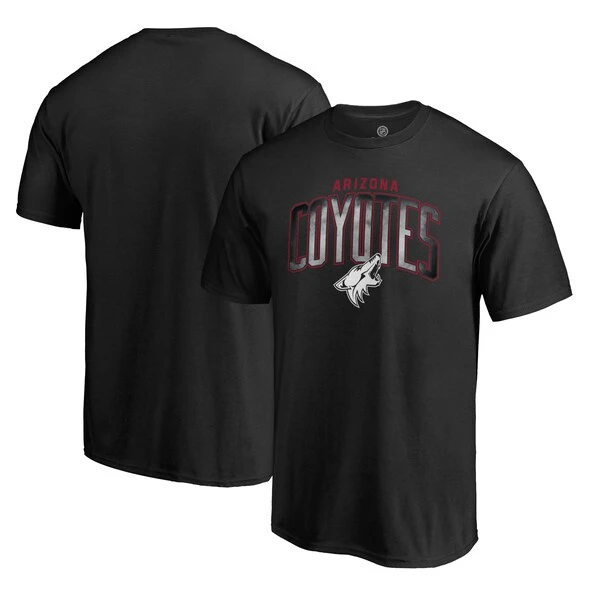 Men's Fanatics Branded Black Arizona Coyotes Arch Smoke T-Shirt