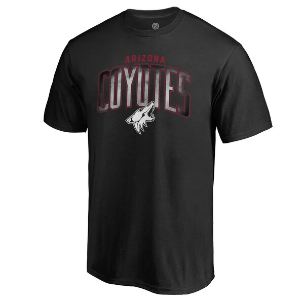 Men's Fanatics Branded Black Arizona Coyotes Arch Smoke T-Shirt - Image 2