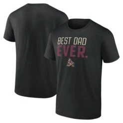 Men's Fanatics Branded Black Arizona Coyotes Best Dad Ever T-Shirt