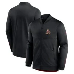 Men's Fanatics Branded Black Arizona Coyotes Locker Room Full-Zip Jacket
