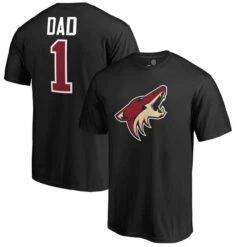 Men's Fanatics Branded Black Arizona Coyotes Number One Dad T-Shirt
