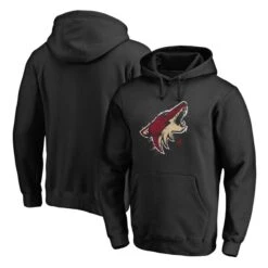 Men's Fanatics Branded Black Arizona Coyotes Splatter Logo Pullover Hoodie