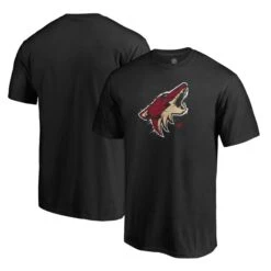 Men's Fanatics Branded Black Arizona Coyotes Splatter Logo T-Shirt