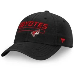 Men's Fanatics Branded Black Arizona Coyotes Team Authentic Pro Rinkside Fundamental Adjustable Hat