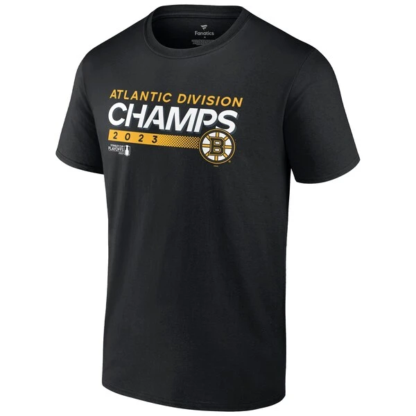 Men's Fanatics Branded Black Boston Bruins 2023 Atlantic Division Champions T-Shirt - Image 2