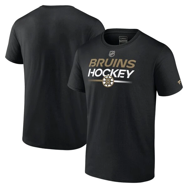 Men's Fanatics Branded Black Boston Bruins Authentic Pro Primary T-Shirt