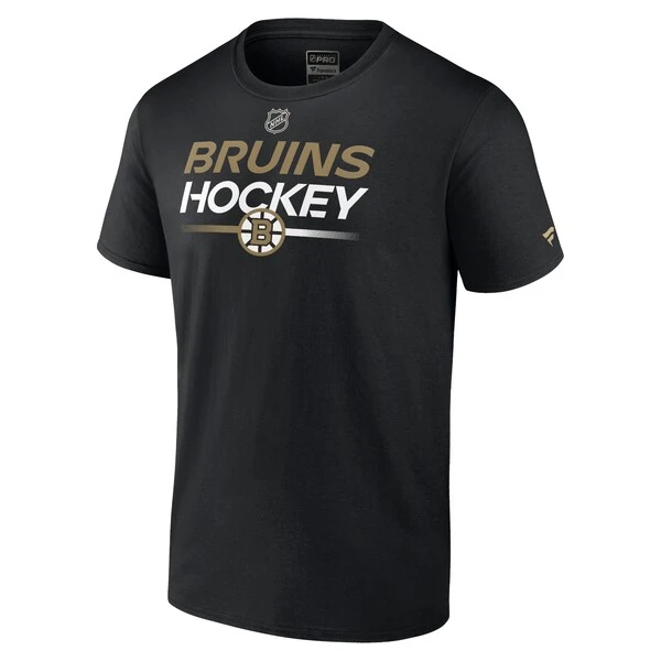 Men's Fanatics Branded Black Boston Bruins Authentic Pro Primary T-Shirt - Image 2