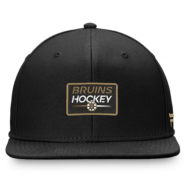 Men's Fanatics Branded Black Boston Bruins Authentic Pro Prime Snapback Hat - Image 2