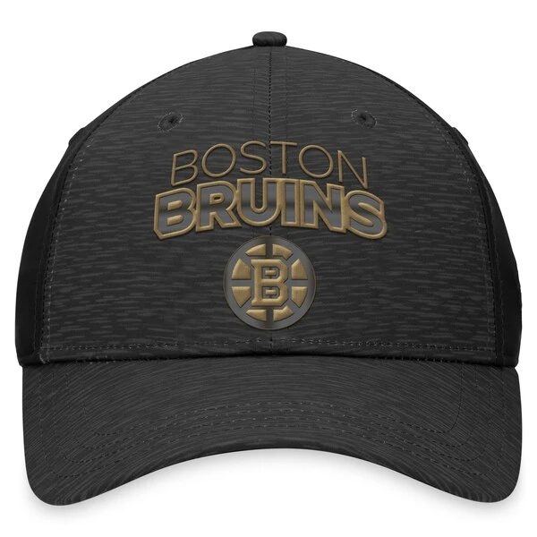 Men's Fanatics Branded Black Boston Bruins Authentic Pro Road Stack Logo Flex Hat - Image 2
