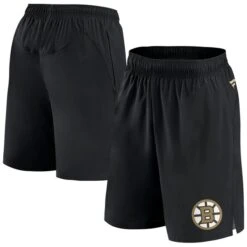 Men's Fanatics Branded Black Boston Bruins Authentic Pro Tech Shorts
