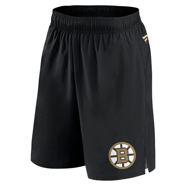 Men's Fanatics Branded Black Boston Bruins Authentic Pro Tech Shorts - Image 2