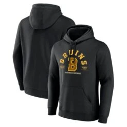 Men's Fanatics Branded Black Boston Bruins Centennial The Early Years Pullover Hoodie