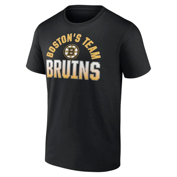 Men's Fanatics Branded Black Boston Bruins Open Net T-Shirt - Image 2