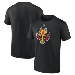 Men's Fanatics Branded Black Calgary Flames Alternate Logo T-Shirt