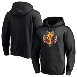 Men's Fanatics Branded Black Calgary Flames Special Edition Primary Logo Pullover Hoodie